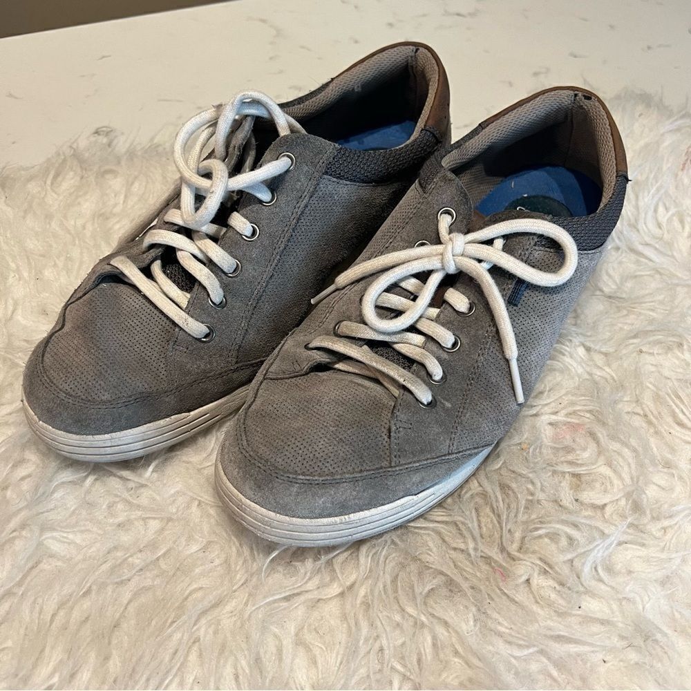 Men's Nunn Bush Kore City Walk Lace To Toe Oxford Gray Multi Leather 10.5